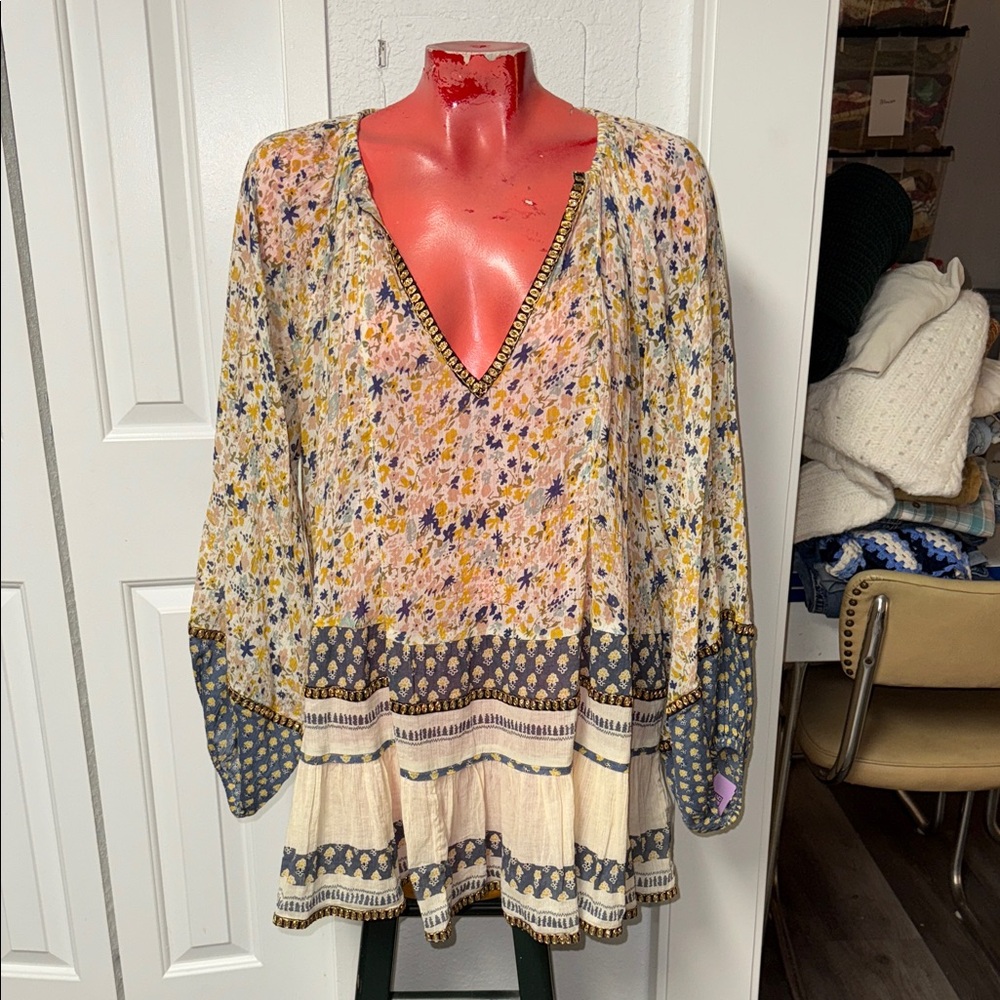 Free People Gardenia Tunic shirt top blouse - Picture 3 of 7